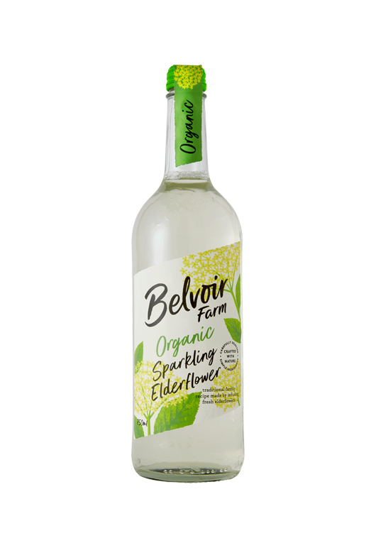 Organic Sparkling Elderflower 100 Organic Belvoir Farm